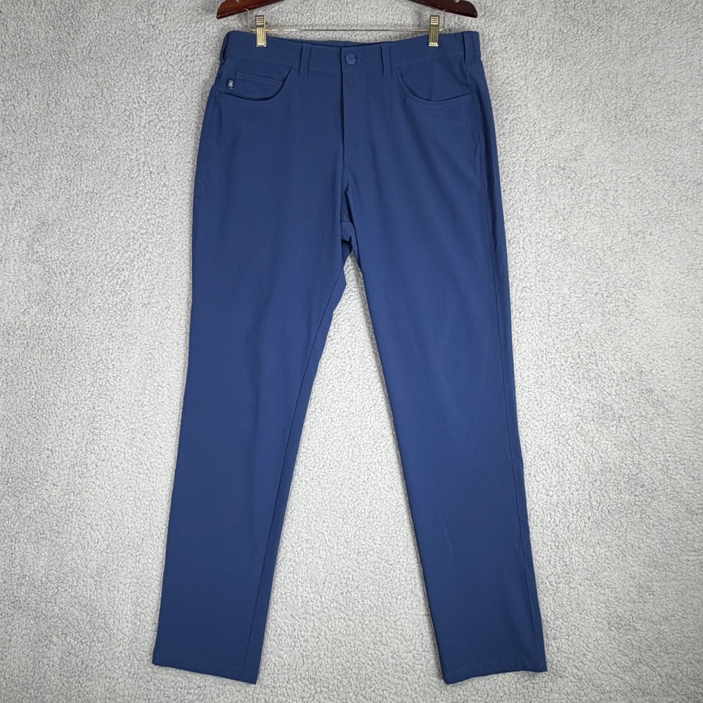 Mizzen+Main Helmsman Pants Mens 34x32 Blue Athletic Taper
